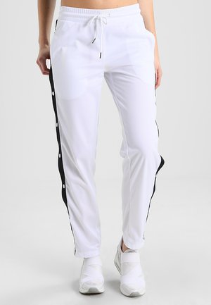 LADIES BUTTON UP TRACK PANTS - Träningsbyxor - white/black