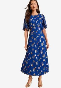 Love & Roses REGULAR FIT -  CREW NECK SHORT SLEEVE MIDI - Vapaa-ajan mekko -  blue spot