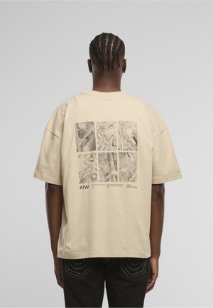 HALO GRAPHIC BOXY UNISEX - T-shirts print - oyster gray asphalt