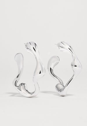 Maria Black SPLASH HOOPS LARGE - Σκουλαρίκια - silver-coloured