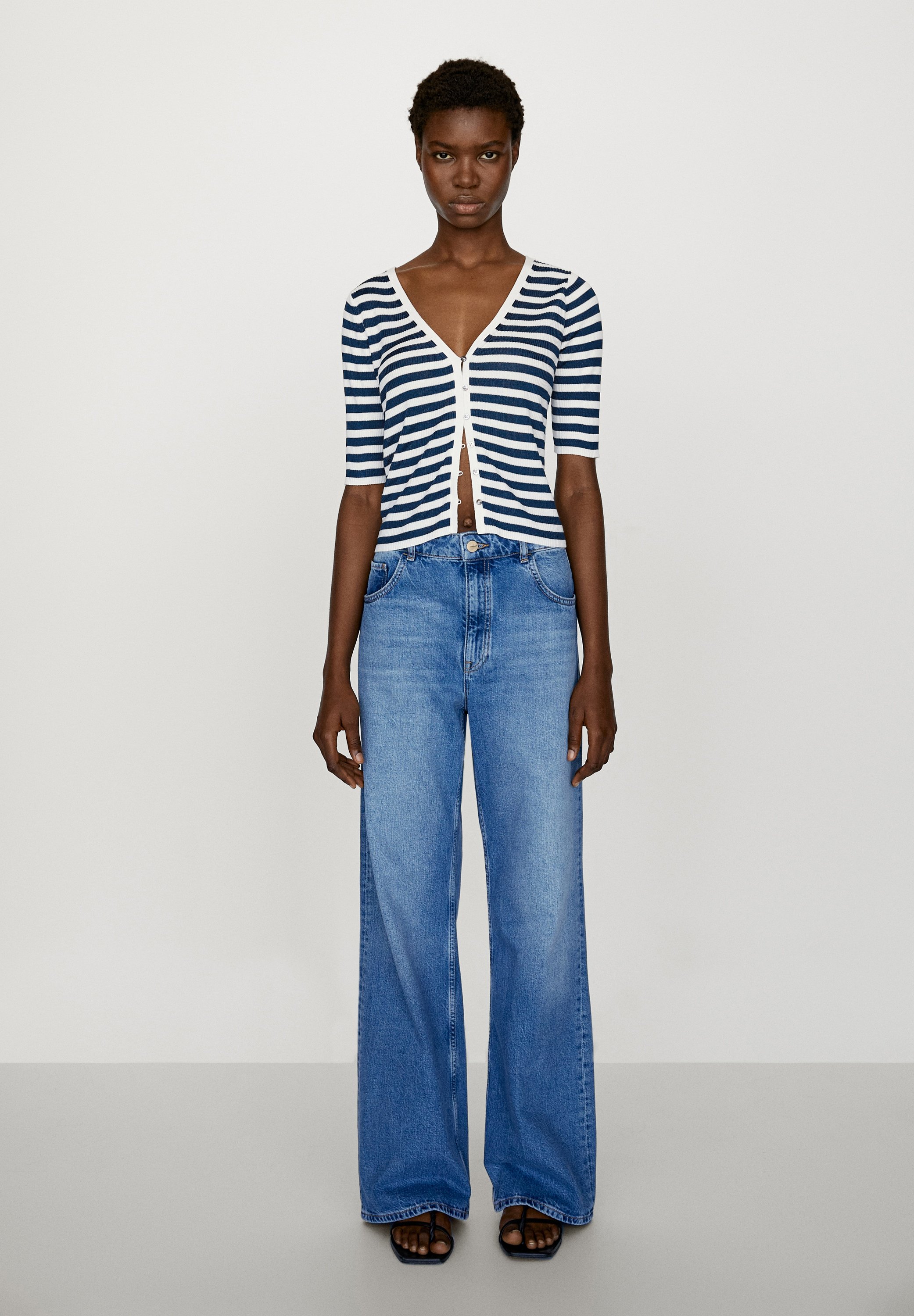 SHORT SLEEVE - Cardigan - dark blue 