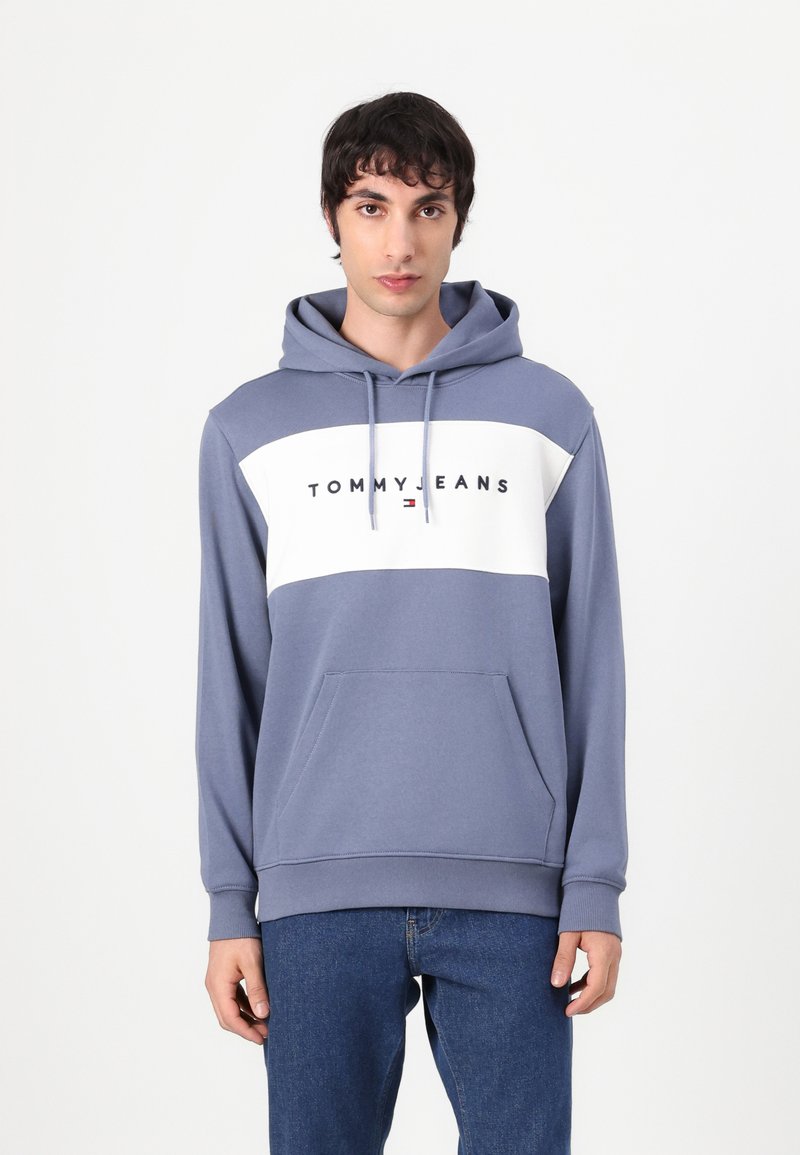 Tommy Jeans LINEAR LOGO - Sportinis megztinis - blue moment/ecru