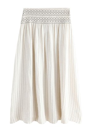 Next, REGULAR FIT - SMOCKED WAIST MAXI SKIRT  . - Maxinederdele - ecru/black pinstripe