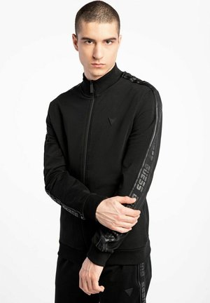 Felpa con zip - black