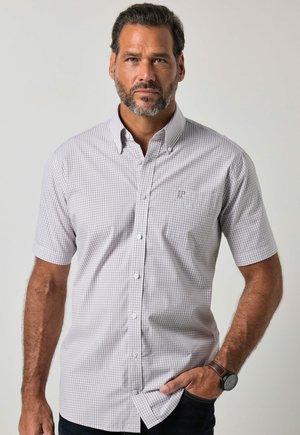 JP1880, HEMD, BUSINESS, HALBARM, VICHY-KARO, BIS 8XL, COMFORT FIT - Shirt - gravel