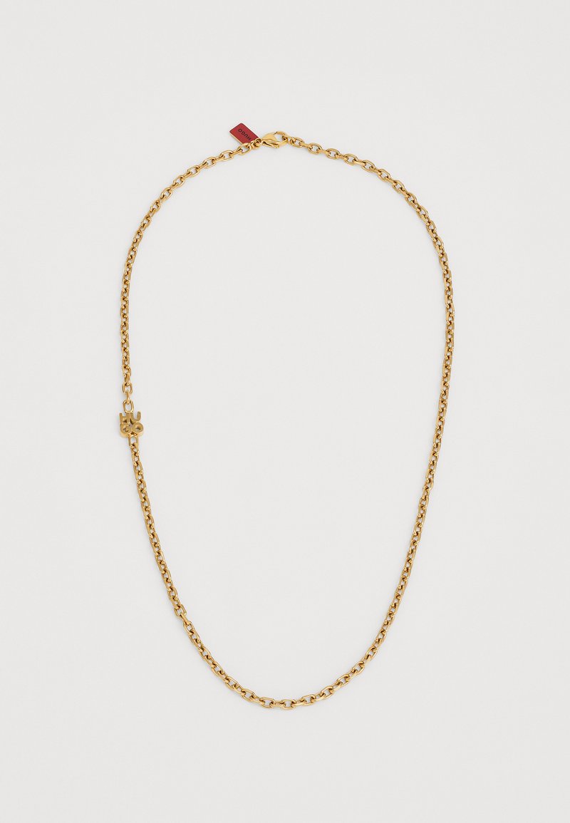 HUGO STACKEDLOGO UNISEX - Necklace - gold-coloured - Zalando.co.uk