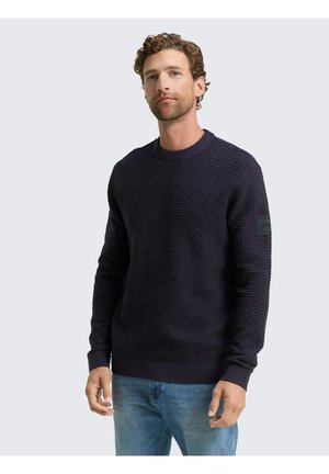 MIT RUNDHALSAUSSCHNITT - Pullover - sky captain blue