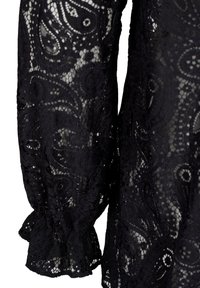 Zizzi MIT RÜSCHENDETAIL - Bluza s gumbima - black
