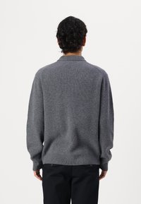 Samsøe Samsøe SAISAKS ZIP CARDIGAN - Cardigan - dark grey