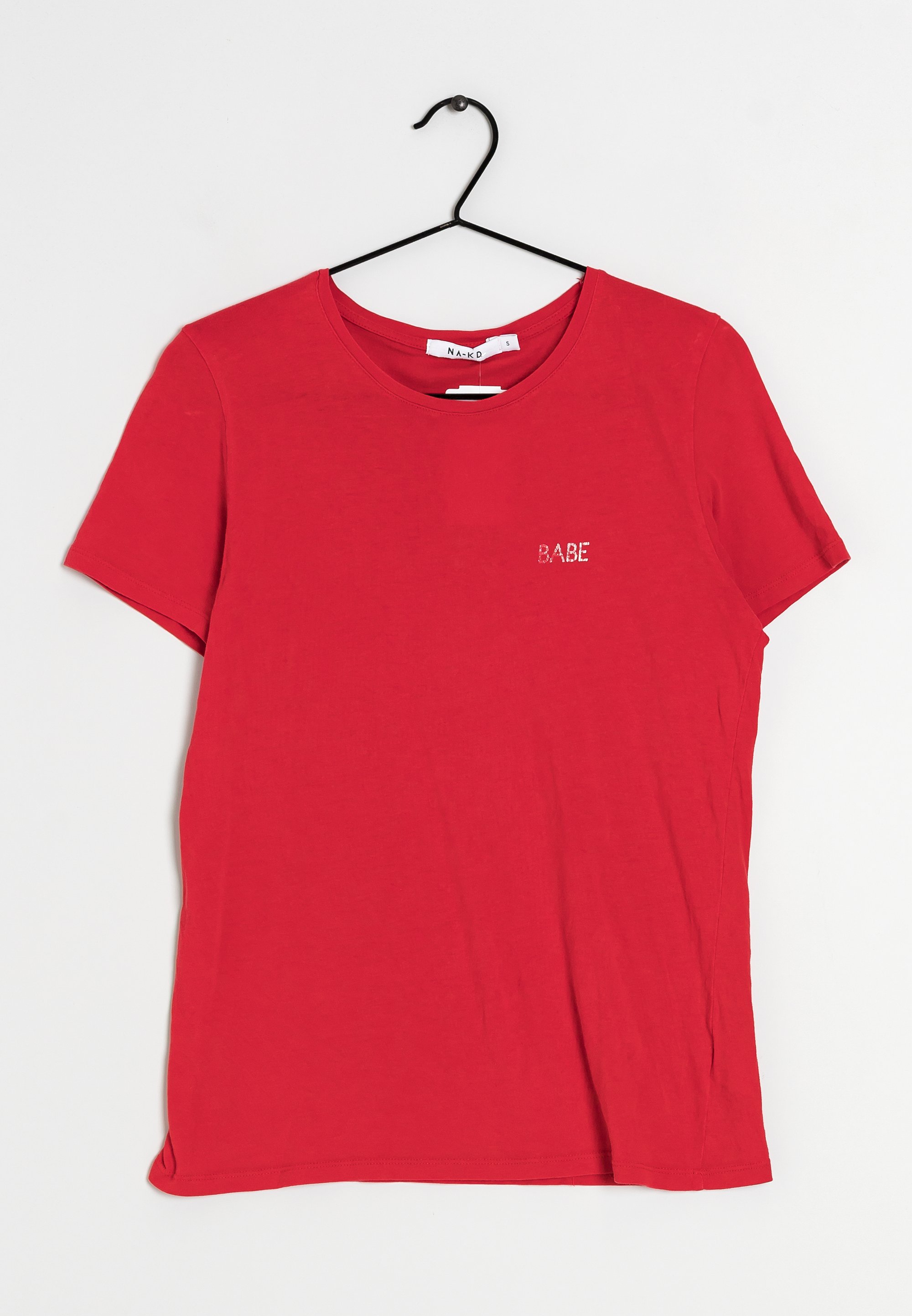 NA-KD Basic T-shirt red (Pre-owned)