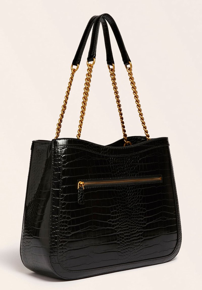 Guess HENSELY KROKOPRÄGUNG Handbag schwarz/black - Main Image