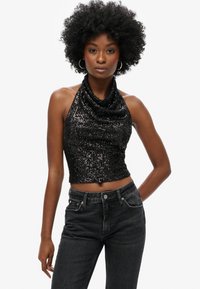 Superdry & Co Blouse - black plain sequin