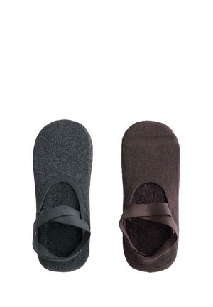2 PAIRS OF YOGA AND PILATES WITH CROSSED STRAPS AND CUSHIONING 33625490 - Stopalice - dark grey