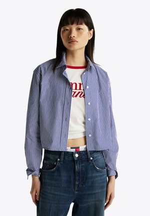 Tommy Jeans Button-down blouse - navy white stripe