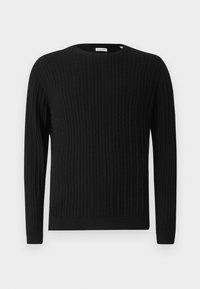 JJEEMIL CABLE CREW NECK - Pullover - black