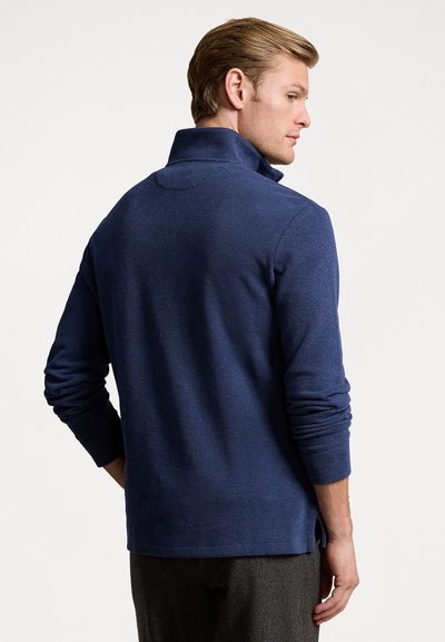 Polo Ralph Lauren ESTATE-RIB QUARTER-ZIP PULLOVER - Stickad tröja - spring navy heather/barclay