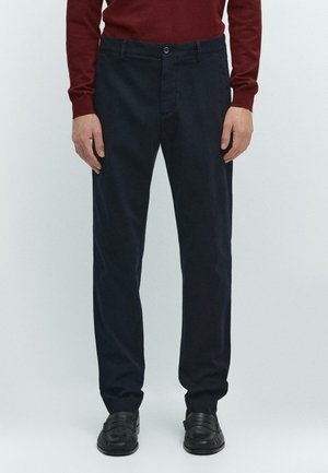 MICRO-TEXTURED - Chino kalhoty - dark blue