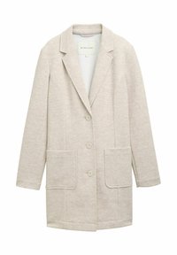 MIT REVERSKRAGEN - Kurzmantel - sand stone beige melange