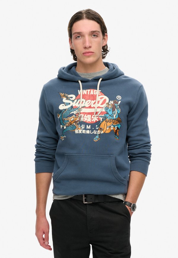 TOKYO VI GRAPHIC PRINT LOGO - Kapuzenpullover - dunkelblau