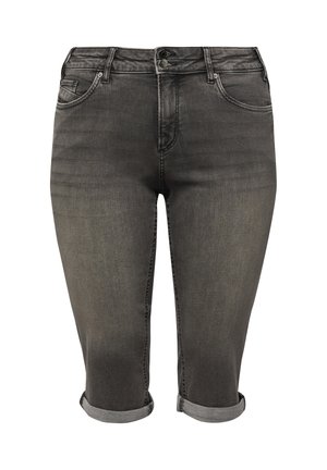 QS, JEANS-HOSE - Denim shorts - schiefergrau