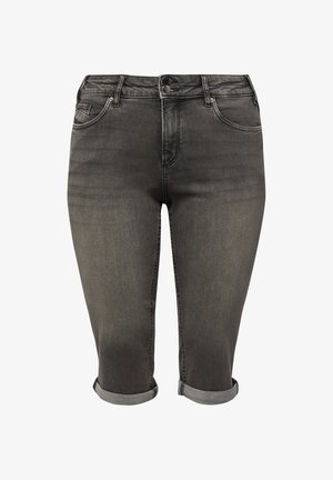 QS, JEANS-HOSE - Denim shorts - schiefergrau