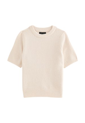 New Look, SHORT SLEEVE MIDWEIGHT  T-SHIRT - Jersey de punto - cream