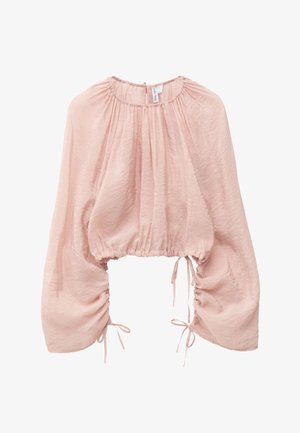 & OTHER STORIES, & OTHER STORIES VOLUMINOUS TIE-DETAIL BLOUSE - Blouse - rose beige