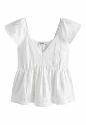 FLUTTER SLEEVE HOLIDAY   - REGULAR FIT - Blůza - white