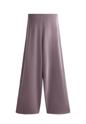 SOFT-TOUCH WIDE-LEG WITH SIDE PLEAT - Hlače - purple