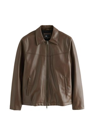 REGULAR FIT - EDIT  - Keinonahkatakki - brown