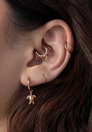 Wildcat, LITTLE TURTLE HOOPS PAIR - Earrings - Roségold