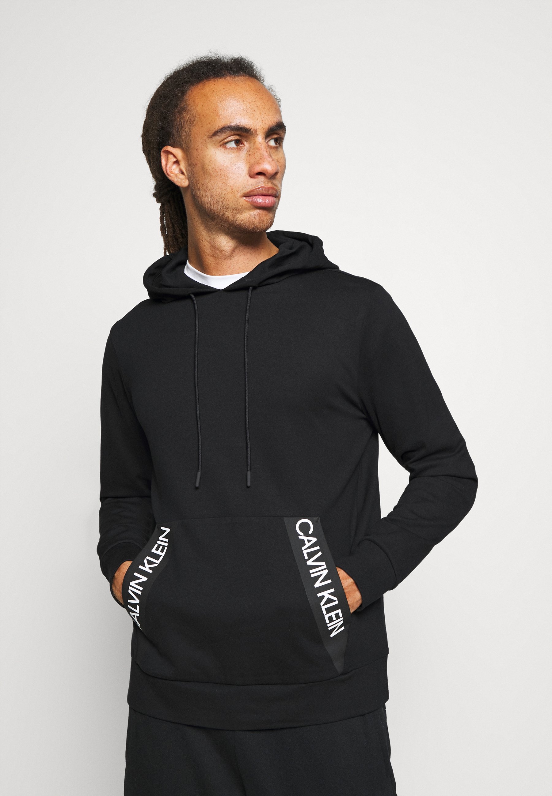 calvin klein performance white moletom com capuz