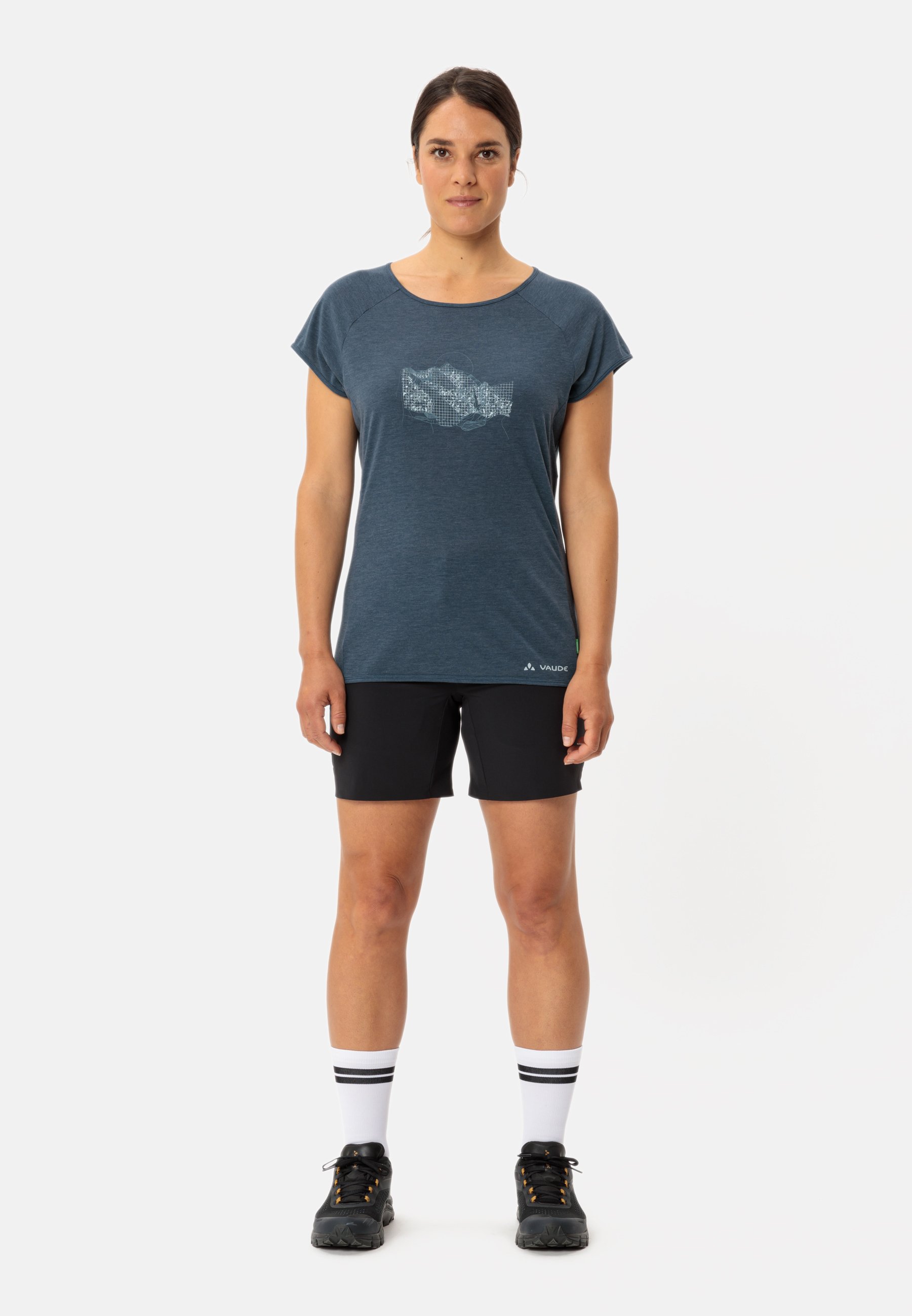 売れ筋商品|||ファウデ Tシャツ レディース トップス WOMENS SKOMER HIKING  - Top - dark sea d8da9e9b6d094fc4829fca6bc15480