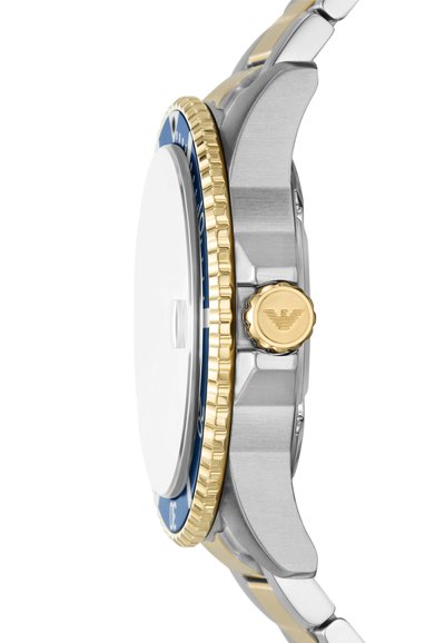 Emporio Armani TRADITIONAL WORLD EXPLORER - Klocka - silver coloured and gold coloured