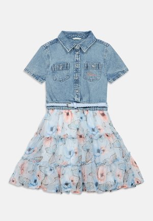 Guess JUNIOR DRESS BELT - Vestido camisero - light blue