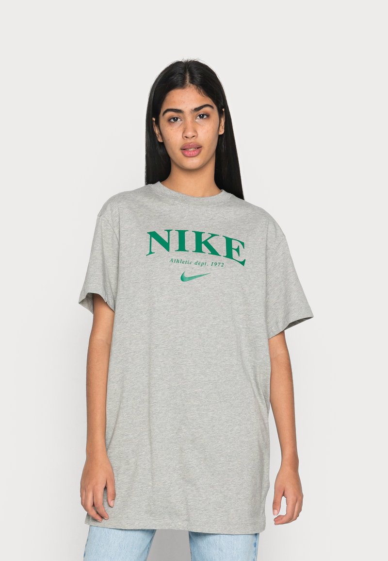 Nike Sportswear DRESS Jersey dress grey heather/malachite/grey