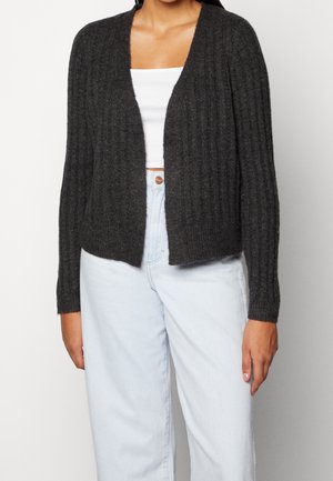 Cardigan - mottled dark grey