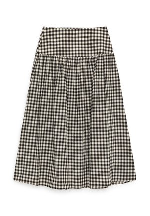 ARKET, ARKET SEERSUCKER SKIRT - Jupe trapèze - white black