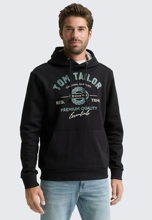 WITH PRINT - Felpa - almost black