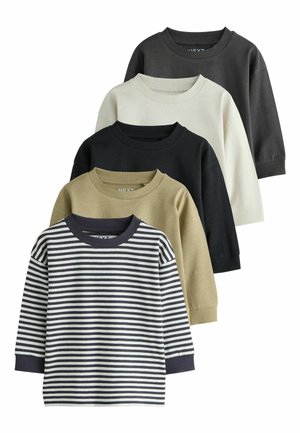 Next, REGULAR FIT - LONG SLEEVE T-SHIRTS 5 PACK . - Langærmet T-shirt - monochrome plain stripe