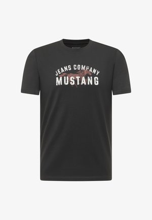 Mustang, Print T-shirt - schwarz