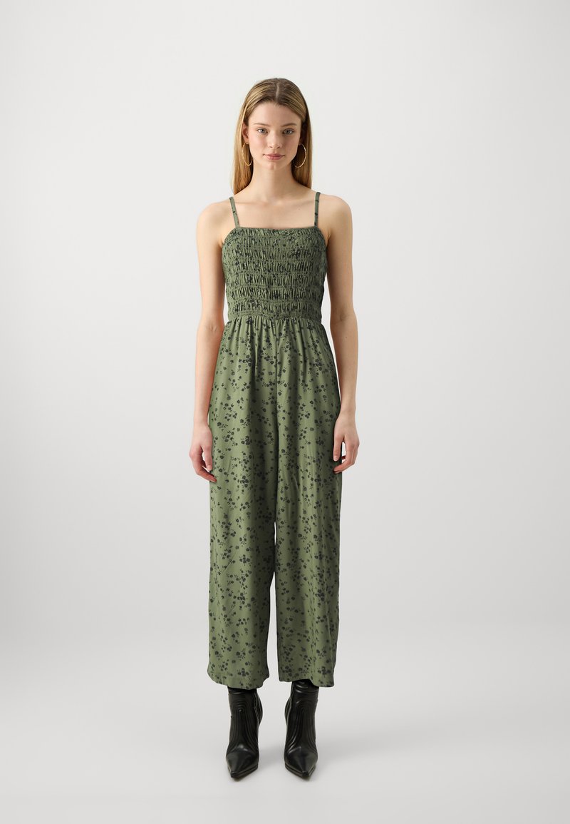 GAP SMOCKED - Jumpsuit - olive