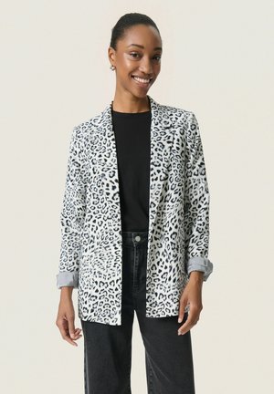 Kurzmantel - grey leopard patteren