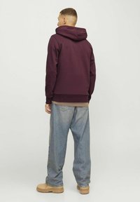 Jack & Jones LOGO  - Jersey con capucha - vineyard wine