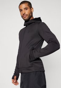Didriksons ACKE FULLZIP  - Majica s kapuljačom i patentnim zatvaračem - black