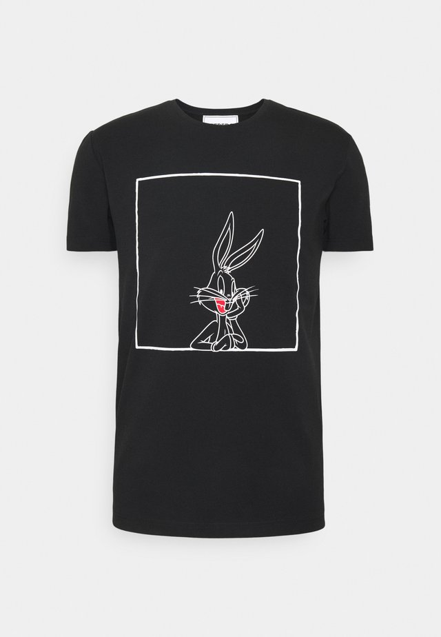 T-shirt med print - nero