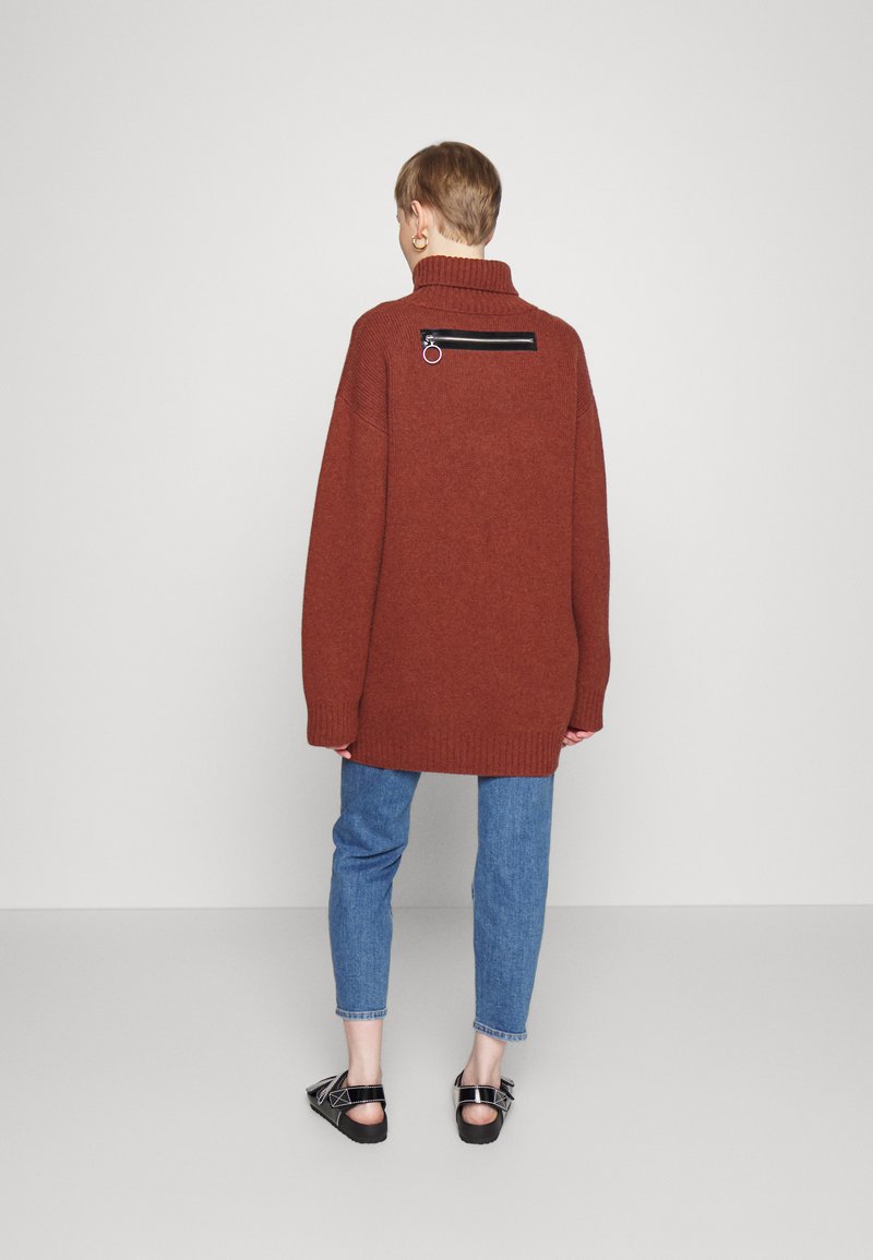 Damen Bekleidung | Christopher Kane ZIP OVERSIZED Strickpullover brown/braun - VI11634 Damen Bekleidung | Christopher Kane ZIP OVERSIZED Strickpullover brown/braun - VI11634