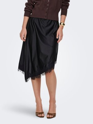 ONLY ONLMETTI MIDI - Áčková sukně - black