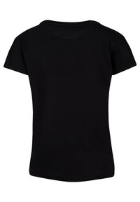 Black short-sleeve t-shirt with a round neckline, made of soft cotton, featuring a simple, unadorned design and a relaxed fit.