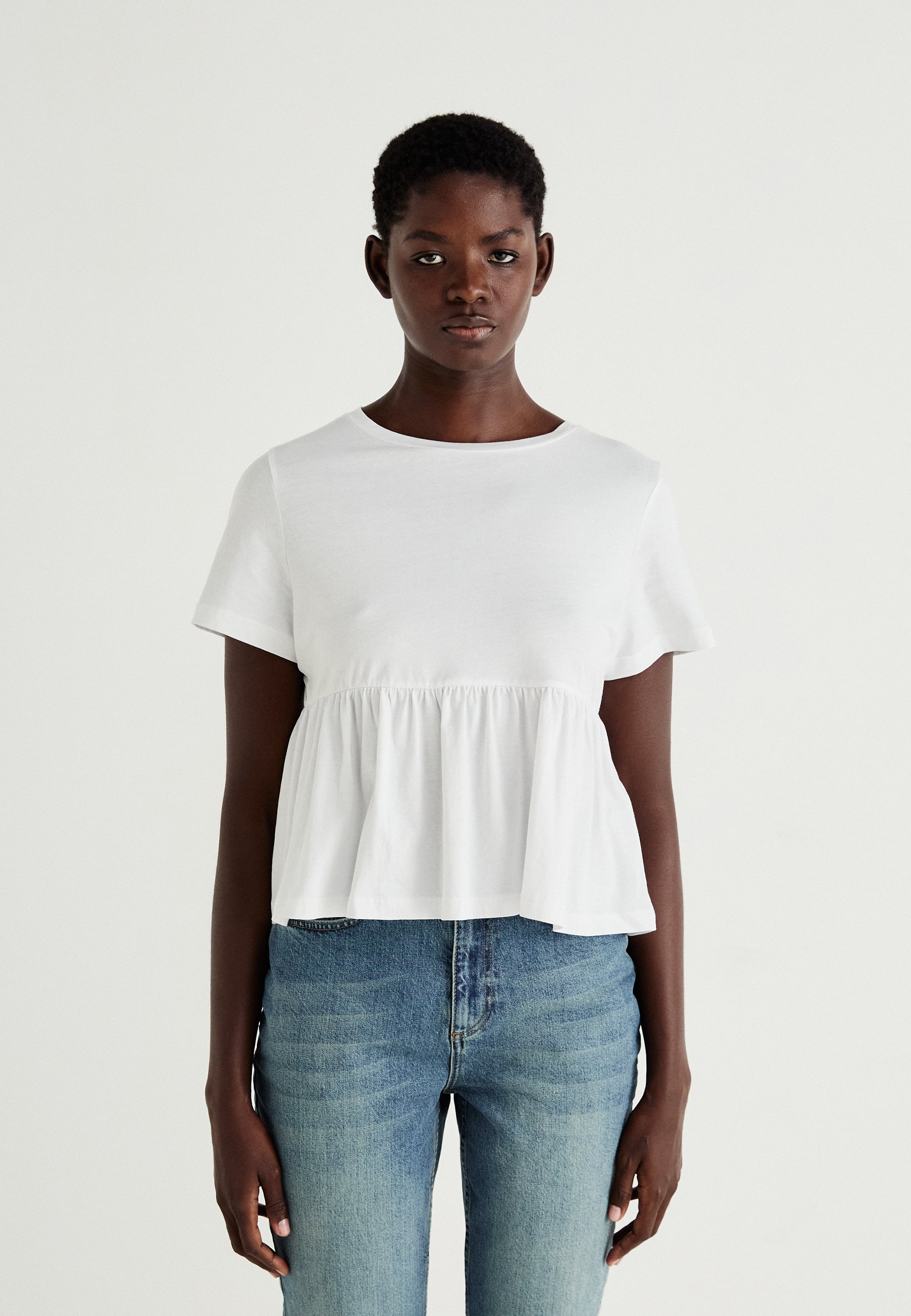 NAME IT Baby-Mädchen T-Shirt - Bio-Baumwolle Mit Raffungen